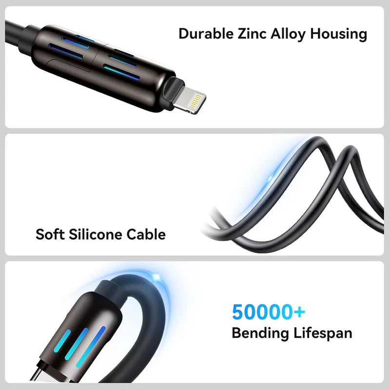 4-in-1 Multi USB Charging Cable | كابل شحن متعدد 4 في 1
